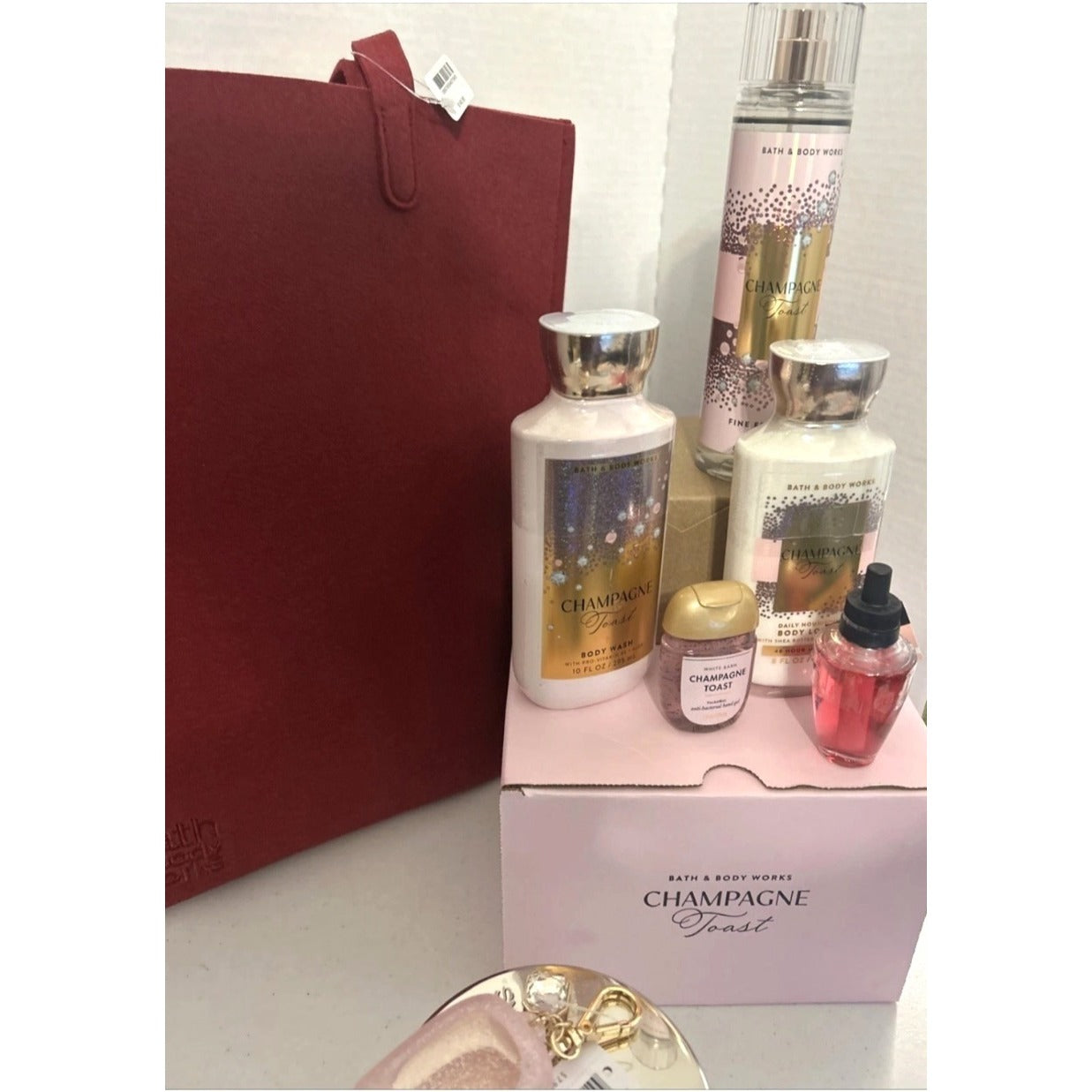 Bath & Body Works Champagne Toast 9pc Gift Set With Tote NEW
