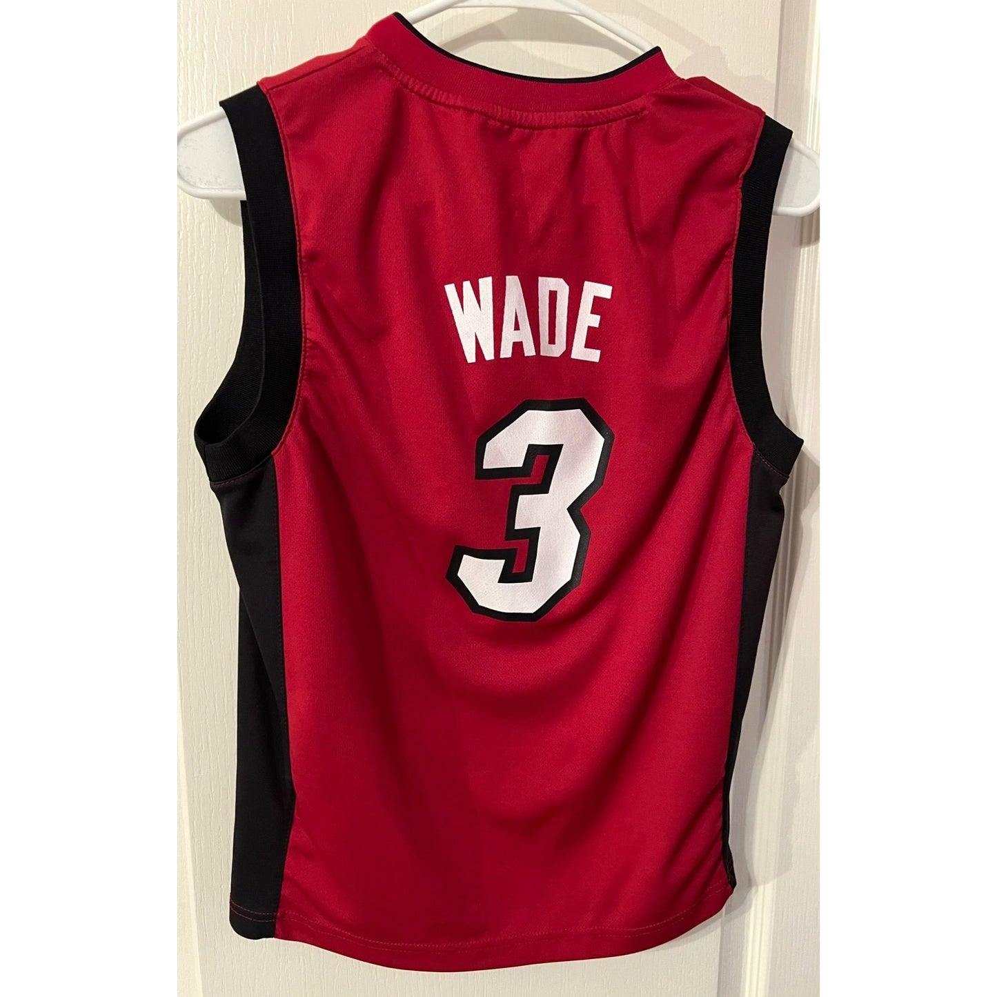 Miami Heat Dwyane Wade #3 Adidas NBA Red & Black Youth Medium Jersey