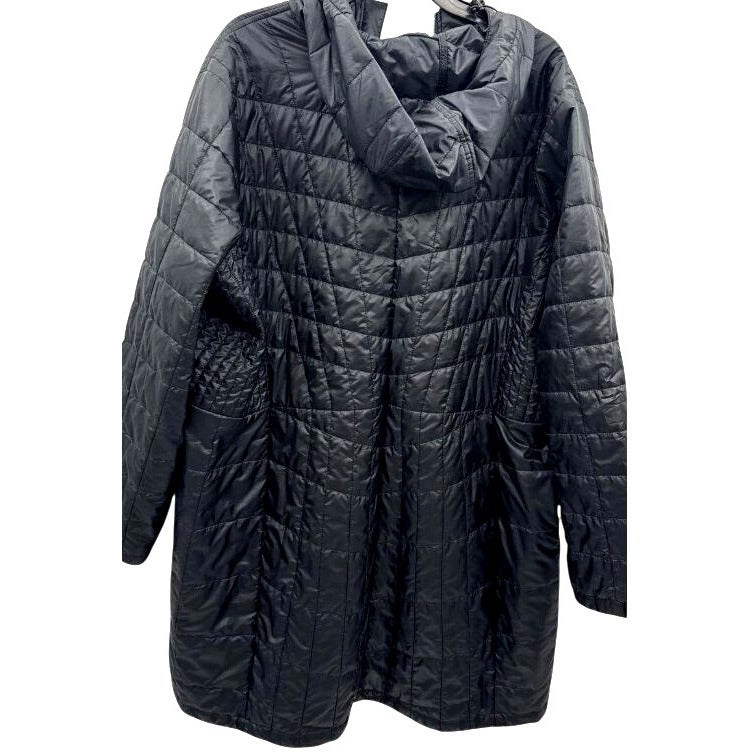 L.L. Bean Women's Black Hooded Quilted Jacket 3X Regular Recycled Polyester Insulation