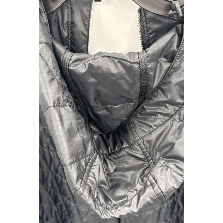 L.L. Bean Women's Black Hooded Quilted Jacket 3X Regular Recycled Polyester Insulation
