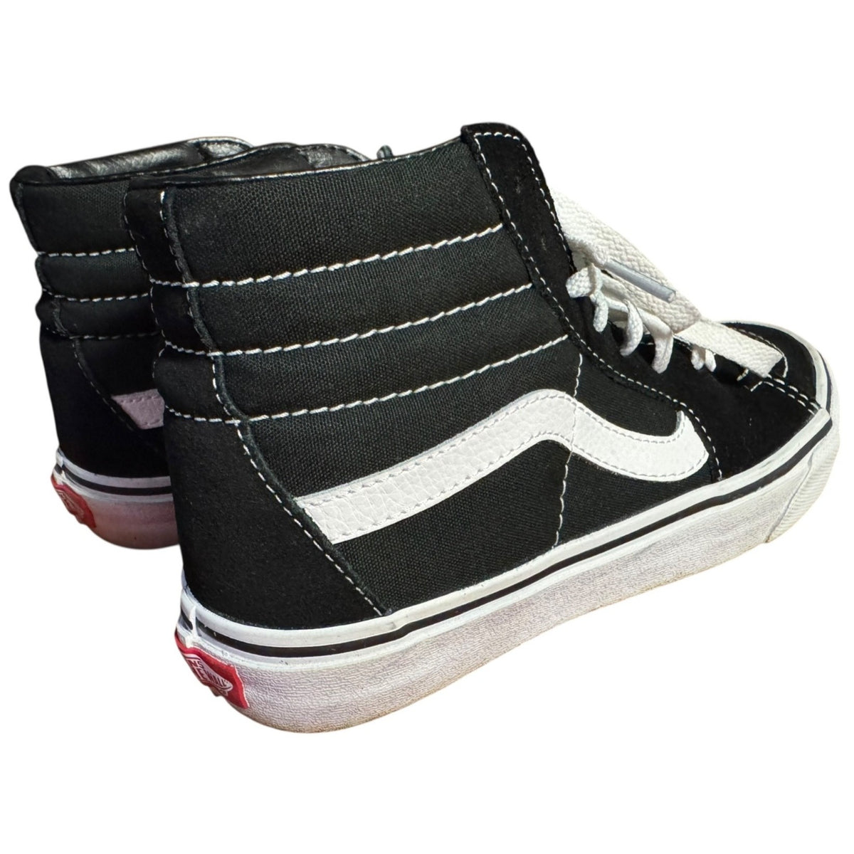 Vans Sk8-Hi Black & White Canvas High-Top Skate Shoes Women's Size 7  NWB