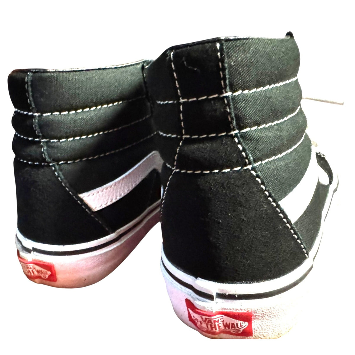 Vans Sk8-Hi Black & White Canvas High-Top Skate Shoes Women's Size 7  NWB