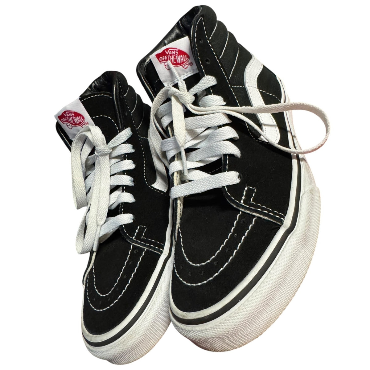 Vans Sk8-Hi Black & White Canvas High-Top Skate Shoes Women's Size 7  NWB