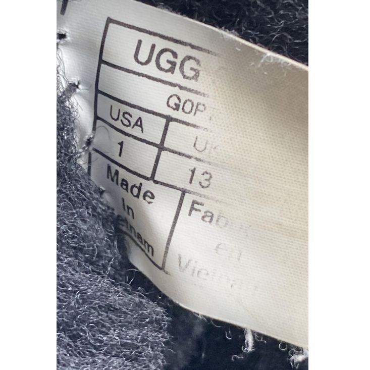 UGG Black Glitter & Faux Fur Kids Boots Size 1 Winter Warm Durable Sole