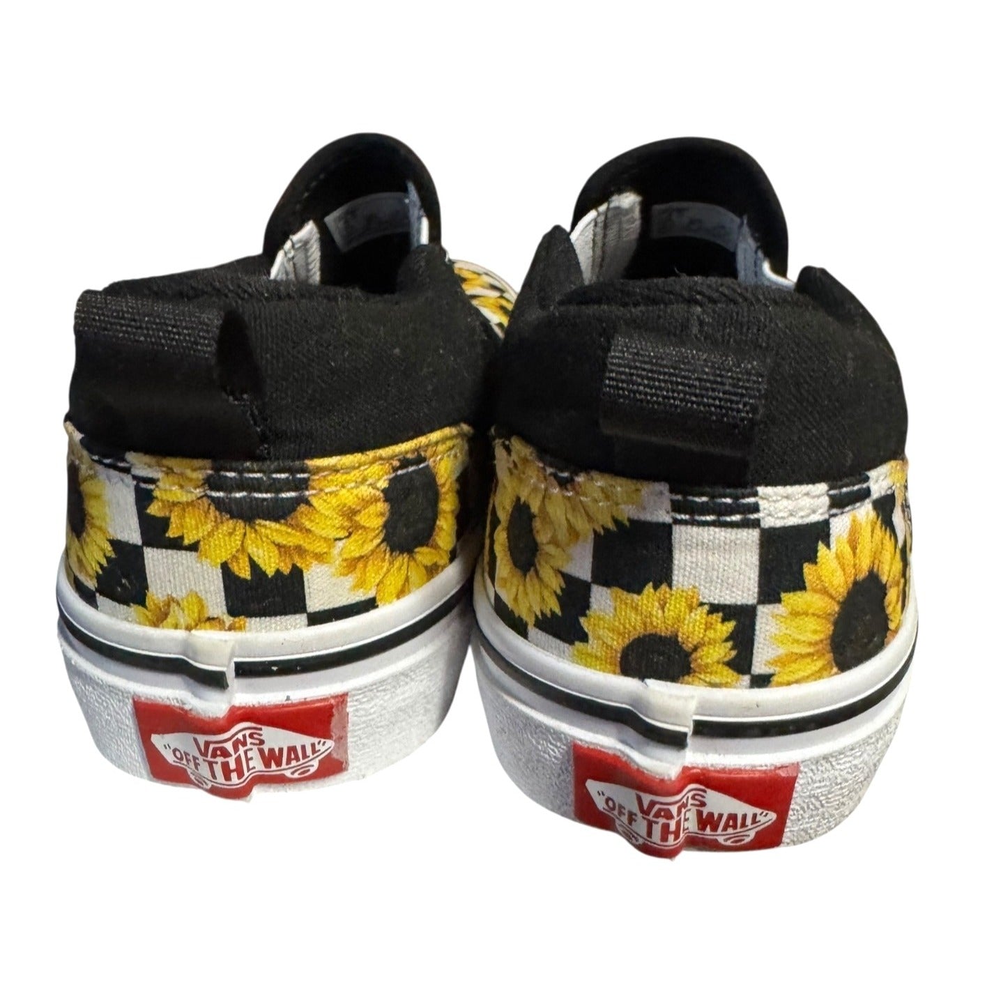 Vans Sunflower Checkerboard Slip-On Sneakers Youth Size 4.5 NWOT