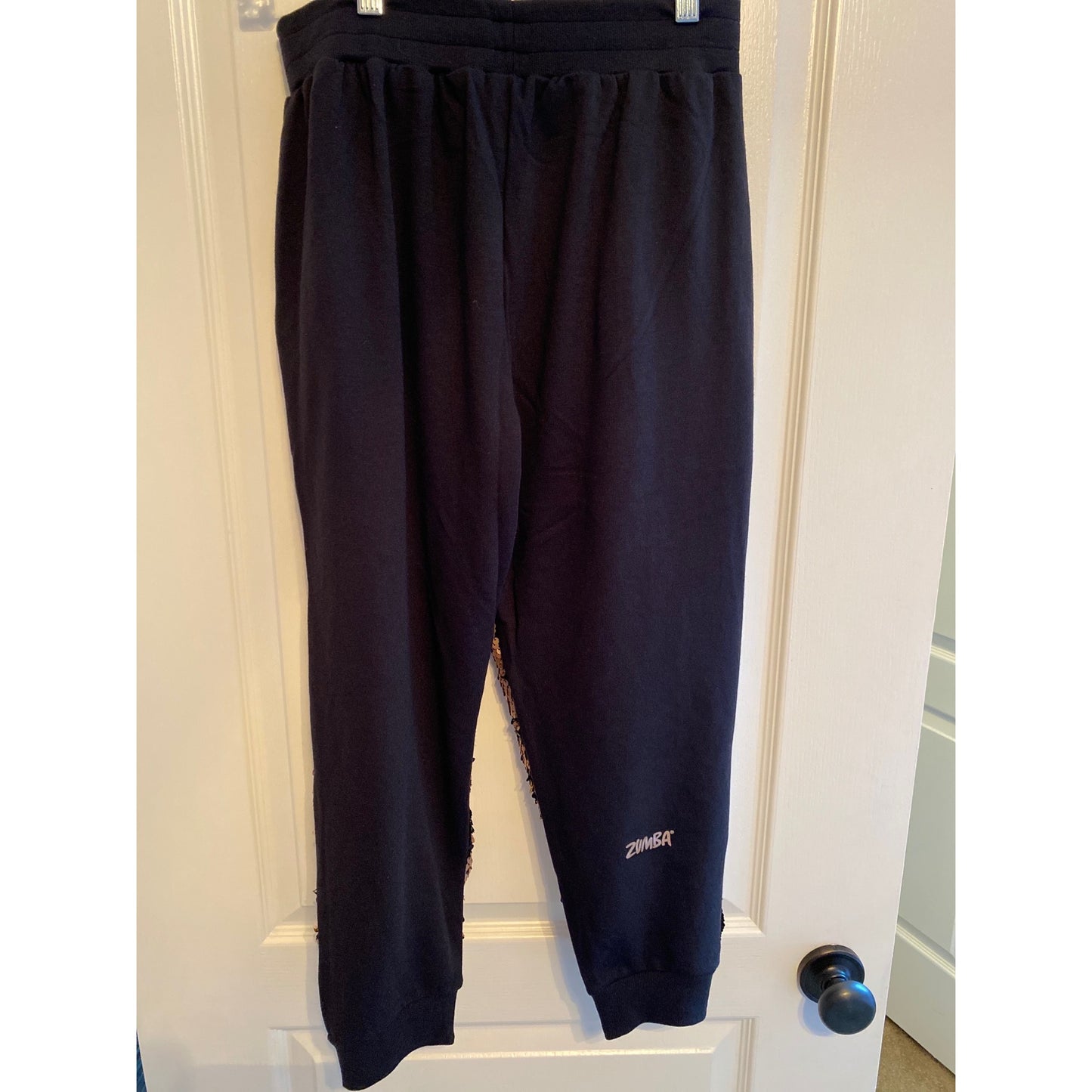 NWT Zumba Small Glitz+ Glamour Capri sequin Sweatpants
