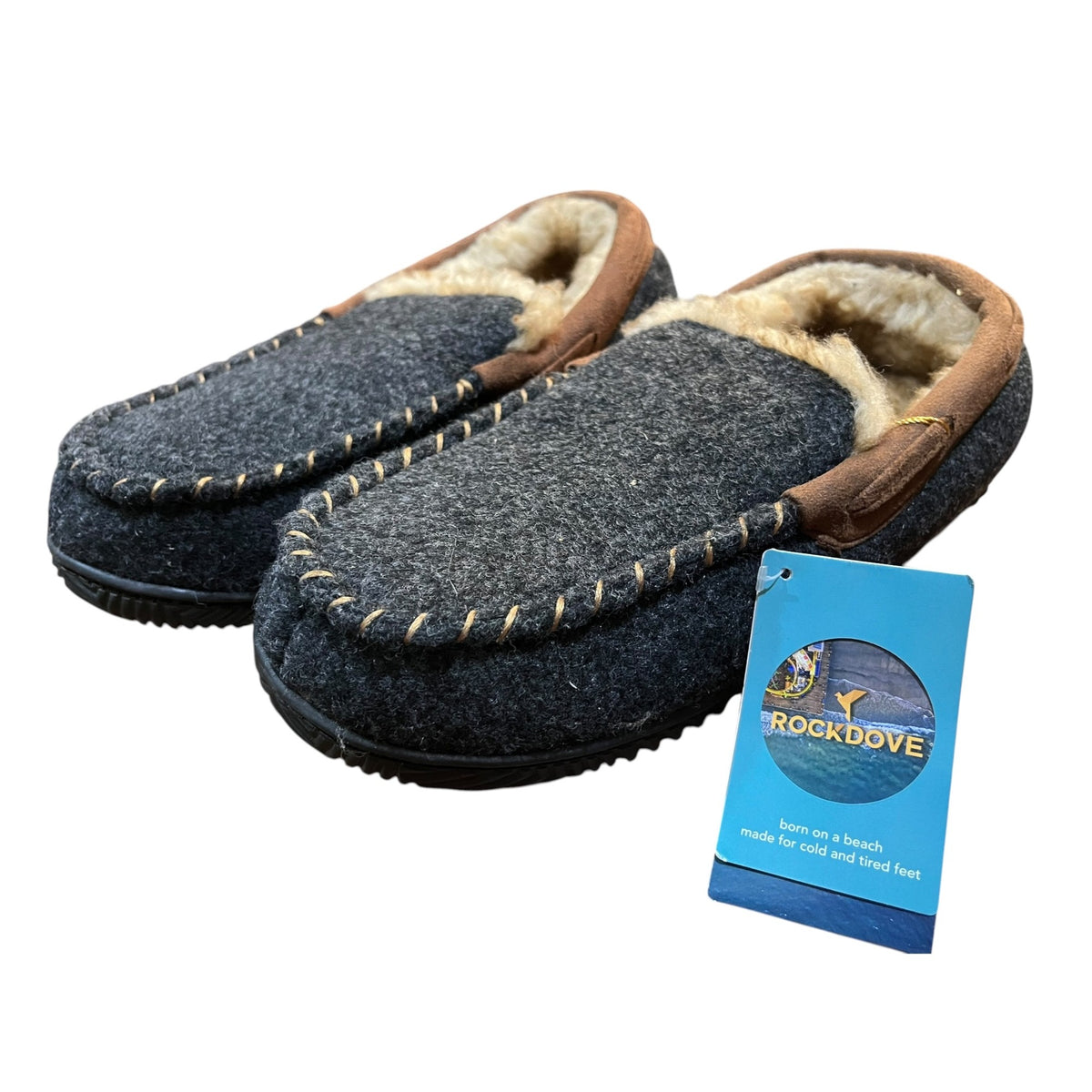 Rockdove Men's Moccasin Slippers Size 12 NWT