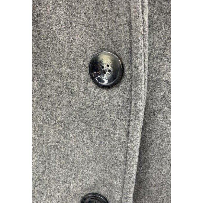 East 5th Gray Single Breasted Button Front Mid Length Coat - Size XL