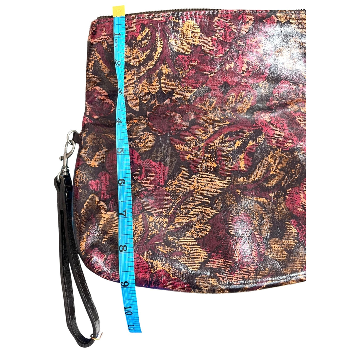 Patricia Nash Leather Isla Vint Flora Fold Over Wristlet