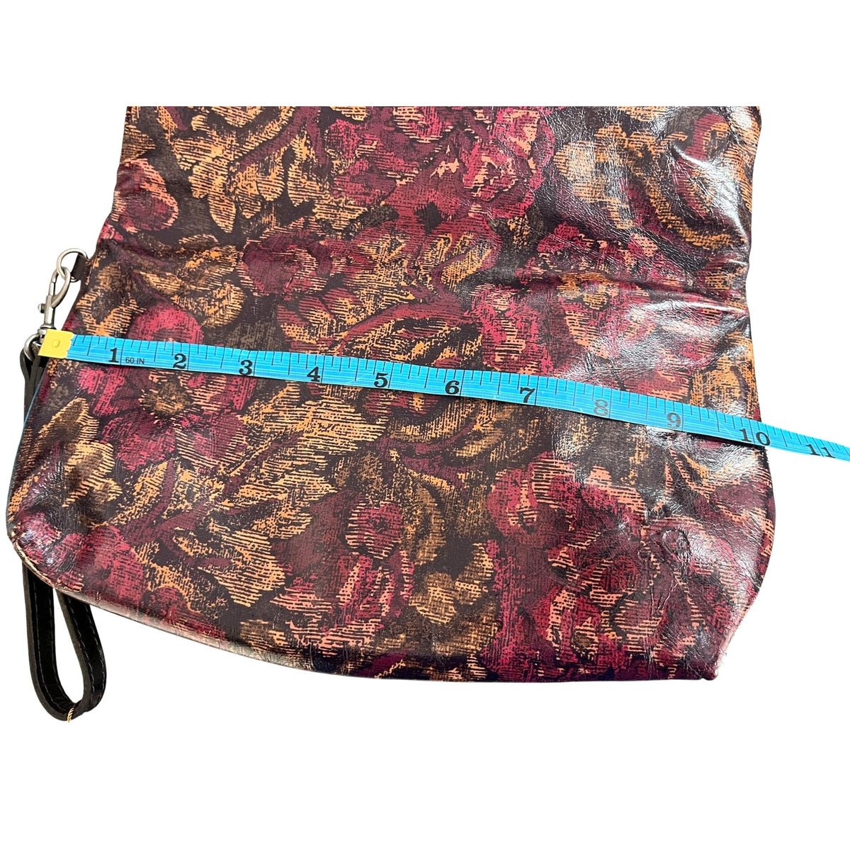 Patricia Nash Leather Isla Vint Flora Fold Over Wristlet