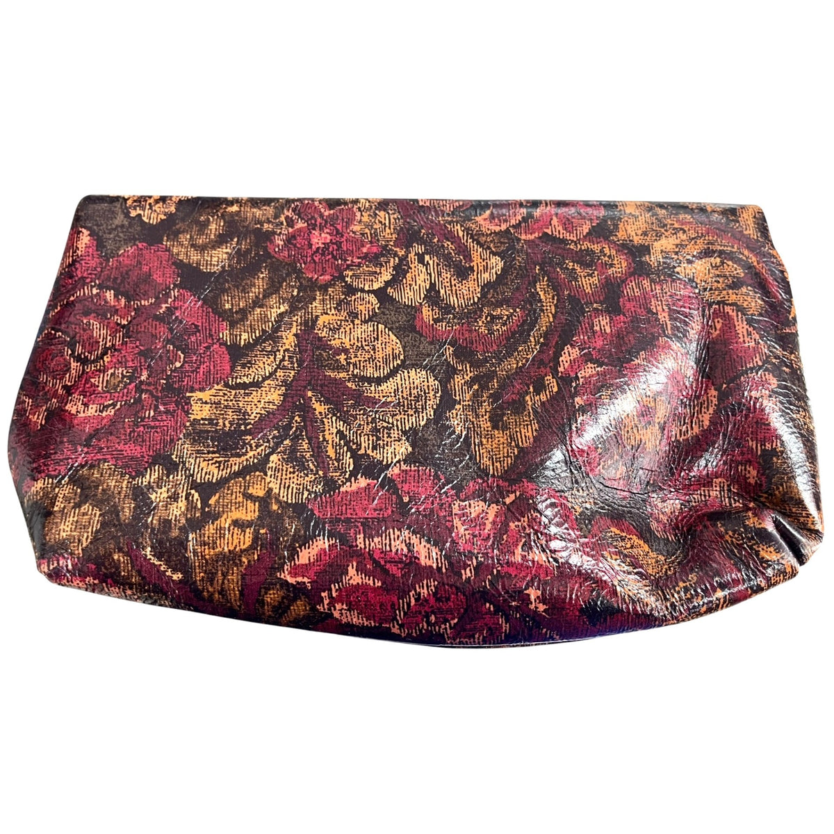 Patricia Nash Leather Isla Vint Flora Fold Over Wristlet