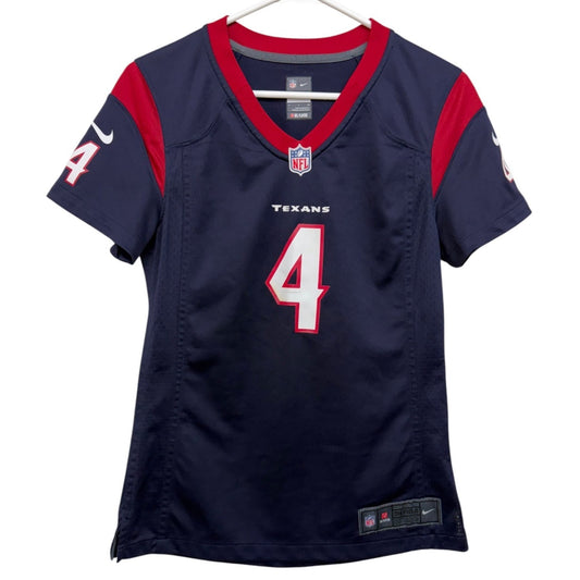 Nike Texans Watson #4 Kids On Field NFL Jersey Navy/Red Size S