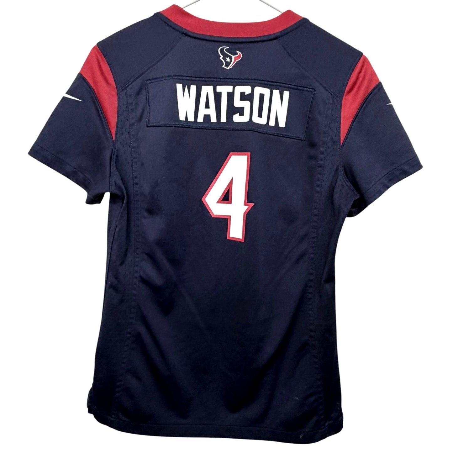 Nike Texans Watson #4 Kids On Field NFL Jersey Navy/Red Size S