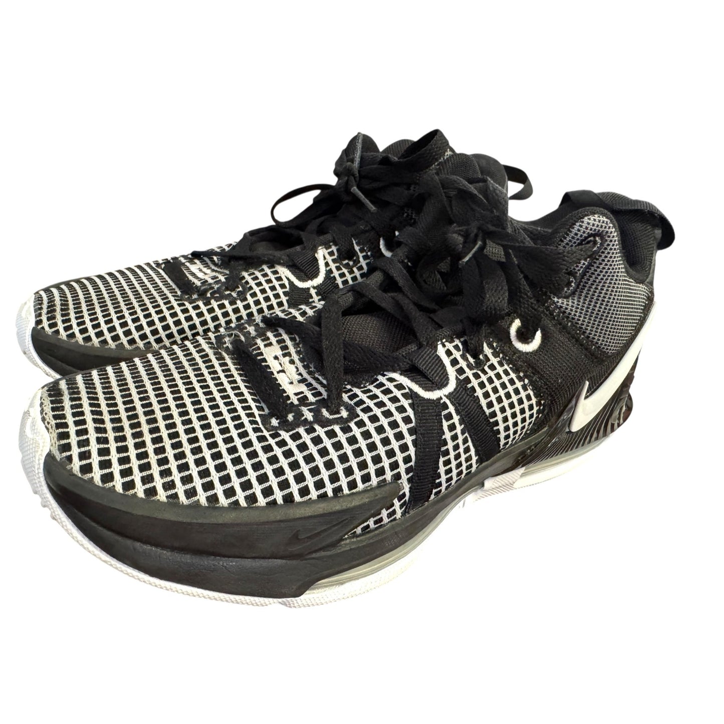 Nike Witness VII Black/White Mens High-Performance Basketball Shoes Size 8.5