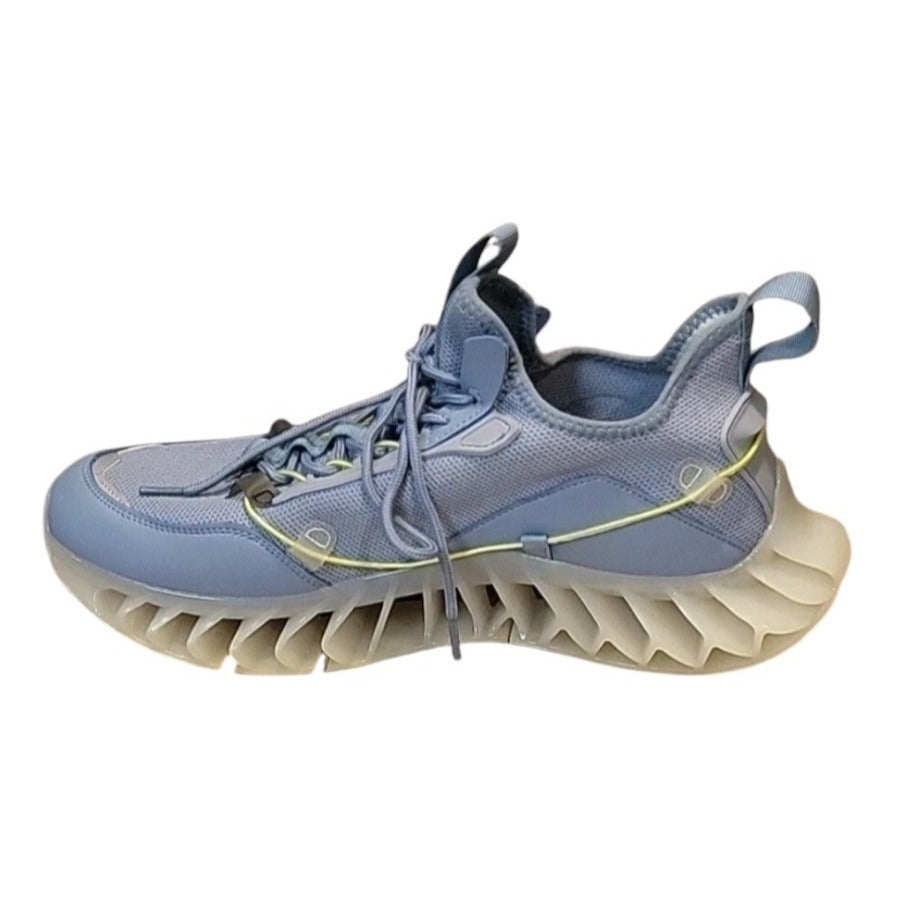 Rovux Futuristic Blue Athletic Sneakers SZ 9.5 With Breathable Mesh Uppers & Unique Wavy Soles Lightweight Design For Comfort & Style NWOT