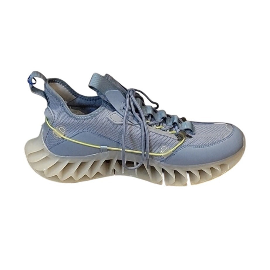 Rovux Futuristic Blue Athletic Sneakers SZ 9.5 With Breathable Mesh Uppers & Unique Wavy Soles Lightweight Design For Comfort & Style NWOT