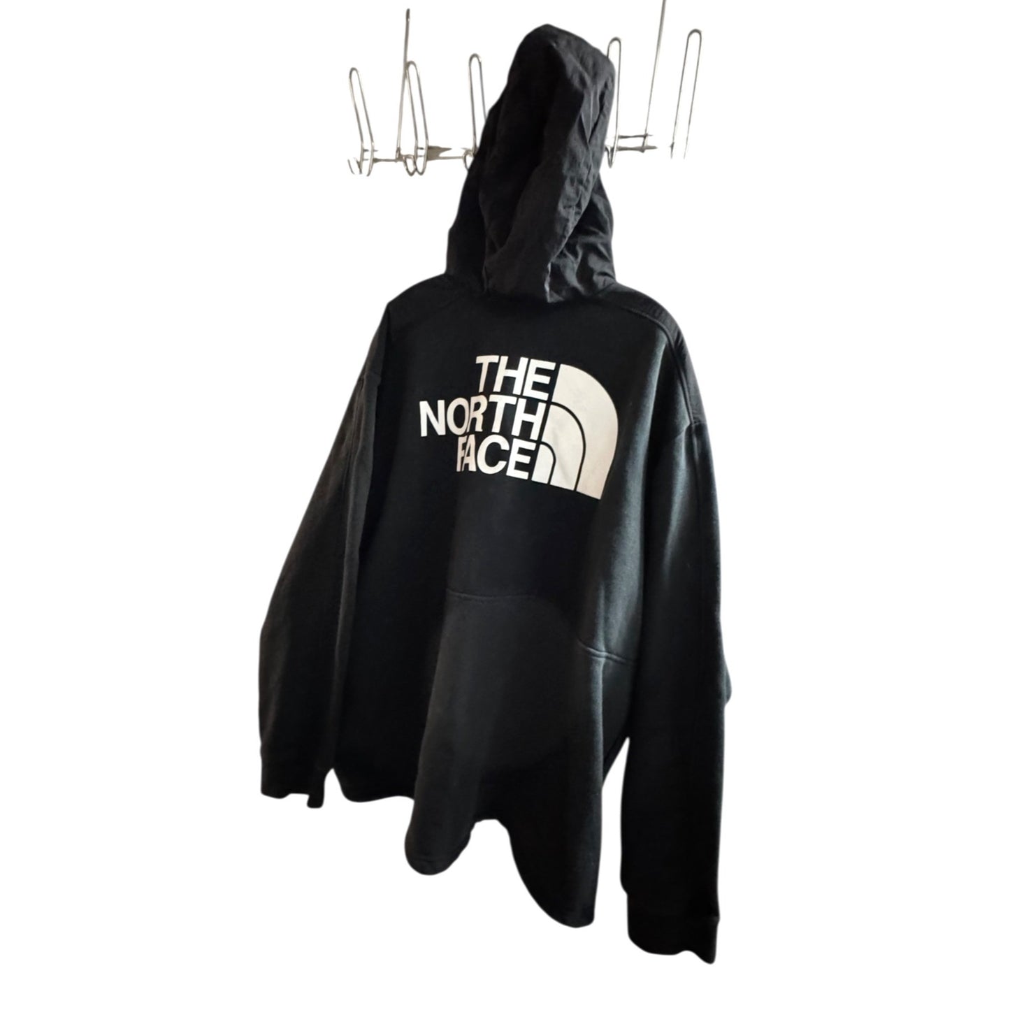 The North Face Black Fleece Hoodie With Logo Print Full-Zip Mens Size XXL