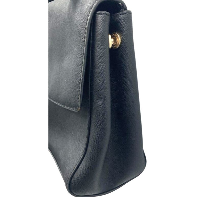 Michael Kors Black Ava Saffiano Leather Shoulder Bag