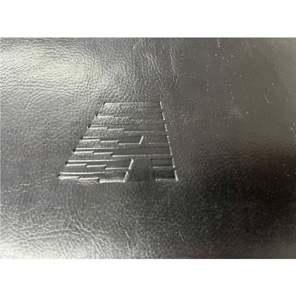 Emporio Armani Leather Briefcase With Dual Front Pockets And Key Lock Closure