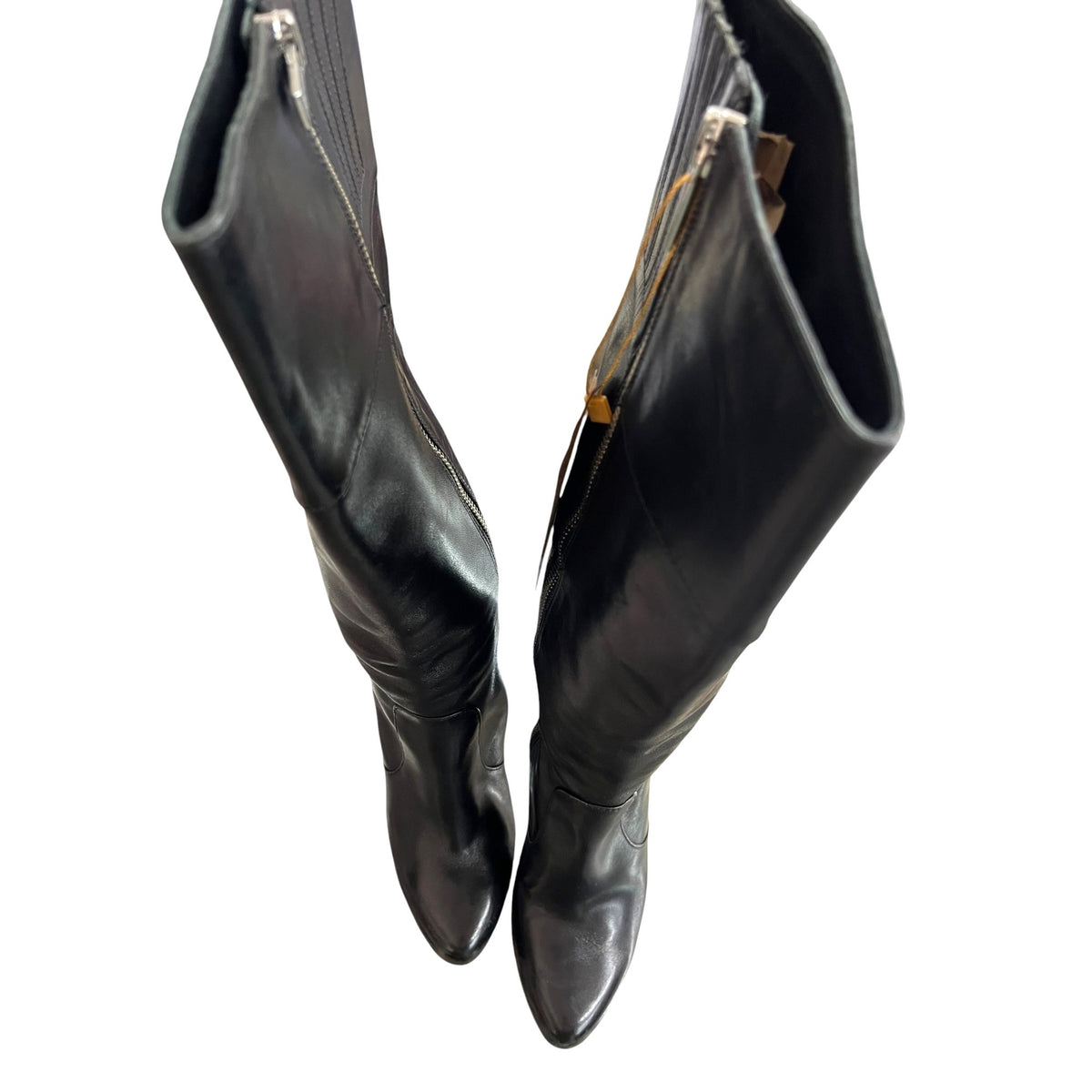 Michael Kors Black Leather Hayley Knee-High Boots 5.5M
