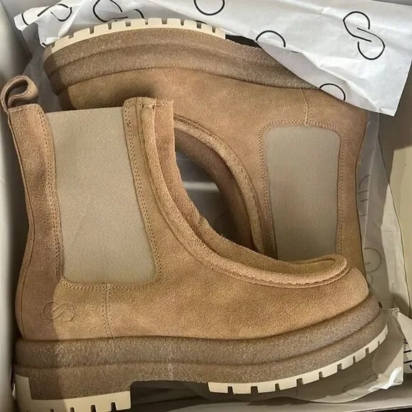 CALIA  By Carrie Underwood SAMIE Moc Toe Boots NWT Tan Winter Size 7