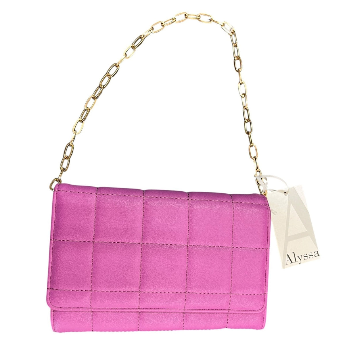 Alyssa by Urban Expressions Riley Quilted Pink Crossbody Bag