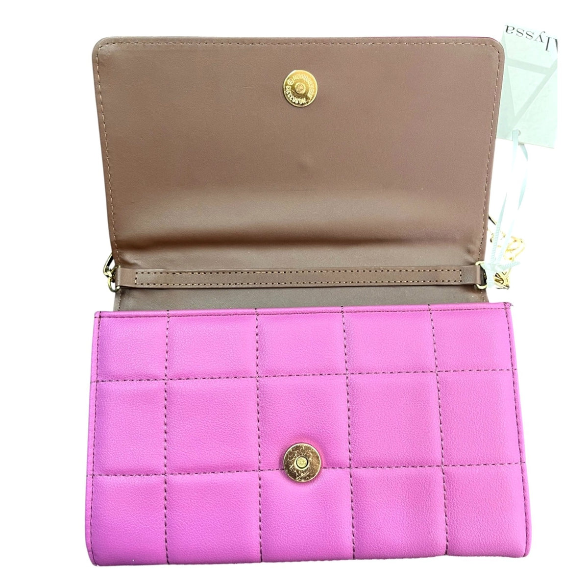Alyssa by Urban Expressions Riley Quilted Pink Crossbody Bag