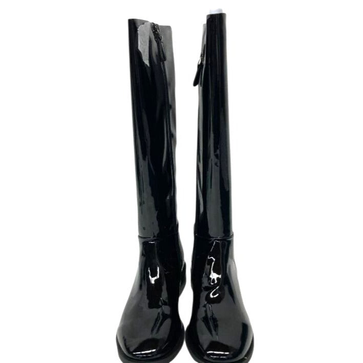 Aerosoles Black Patent Leather Knee-High Riding Boots US 9 NWB