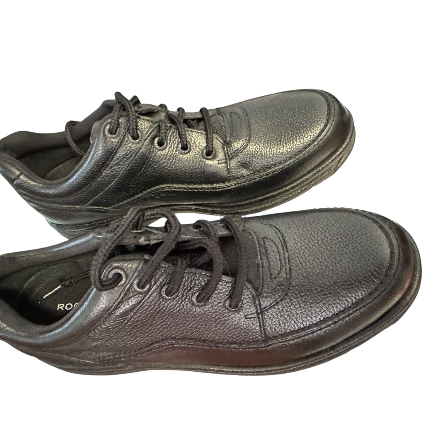 Rockport Mens World Tour Classic Black Leather Lace-Up Shoes Size 10.5 NWOB