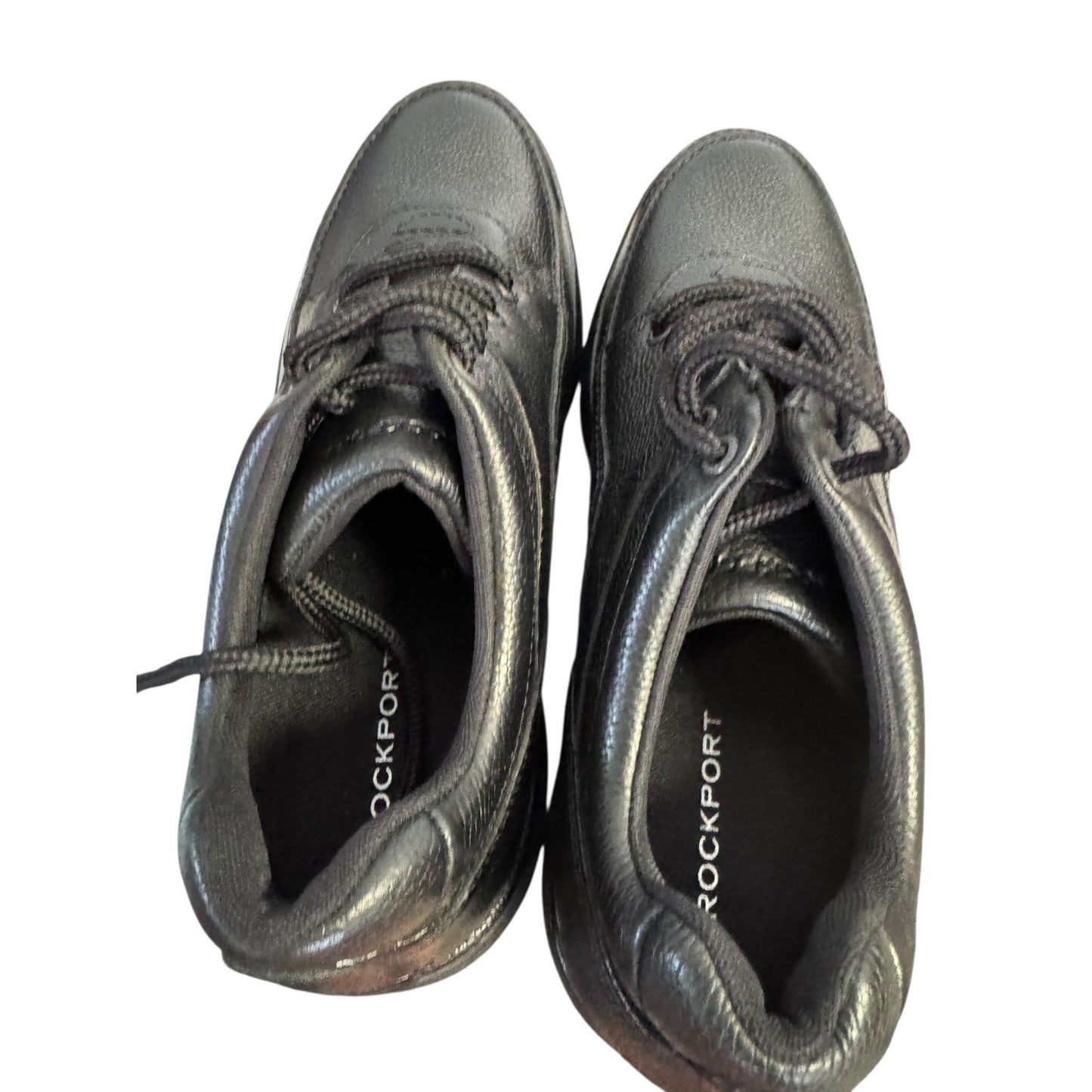 Rockport Mens World Tour Classic Black Leather Lace-Up Shoes Size 10.5 NWOB