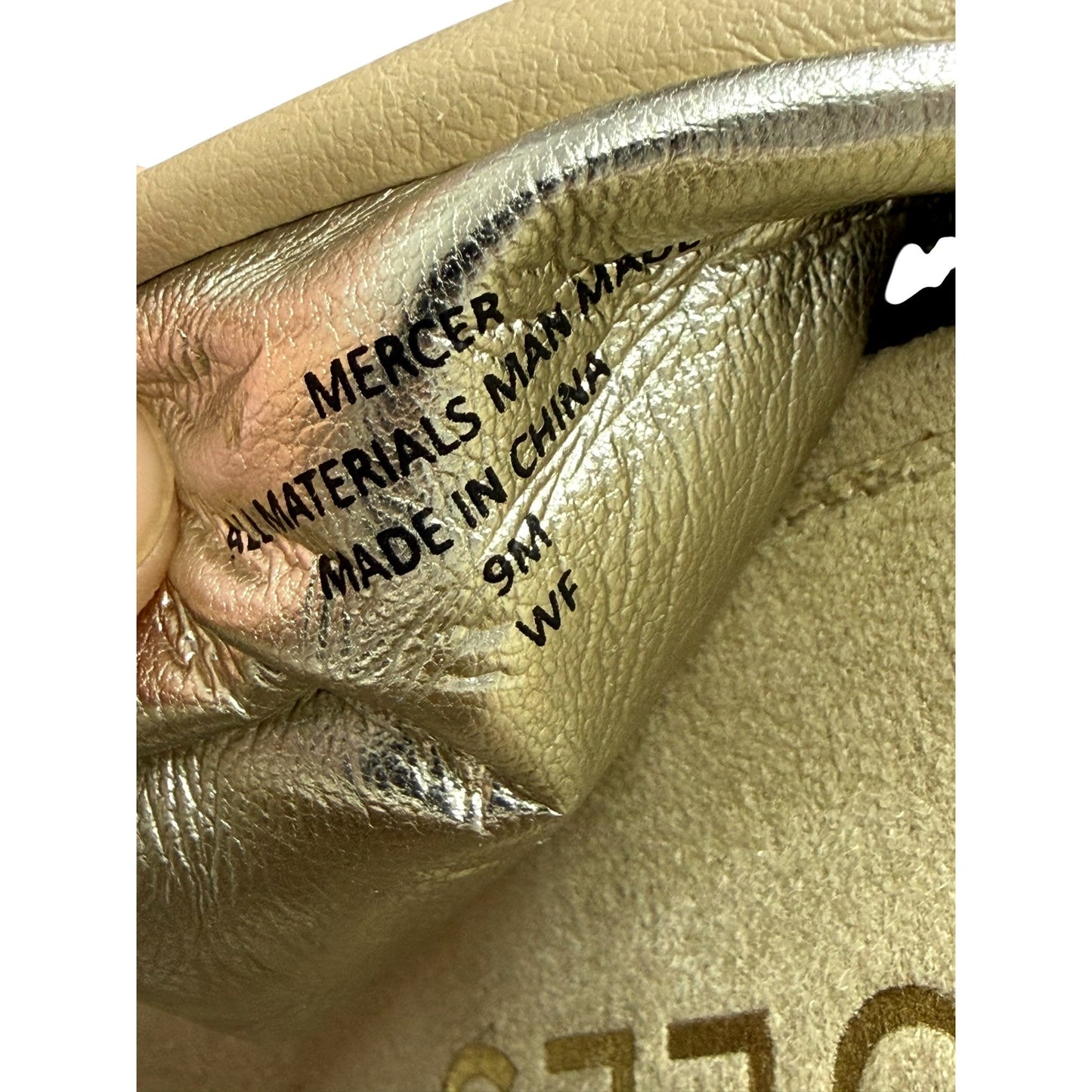 Aerosoles Mercer Wedge Sandals 9W Gold & Beige