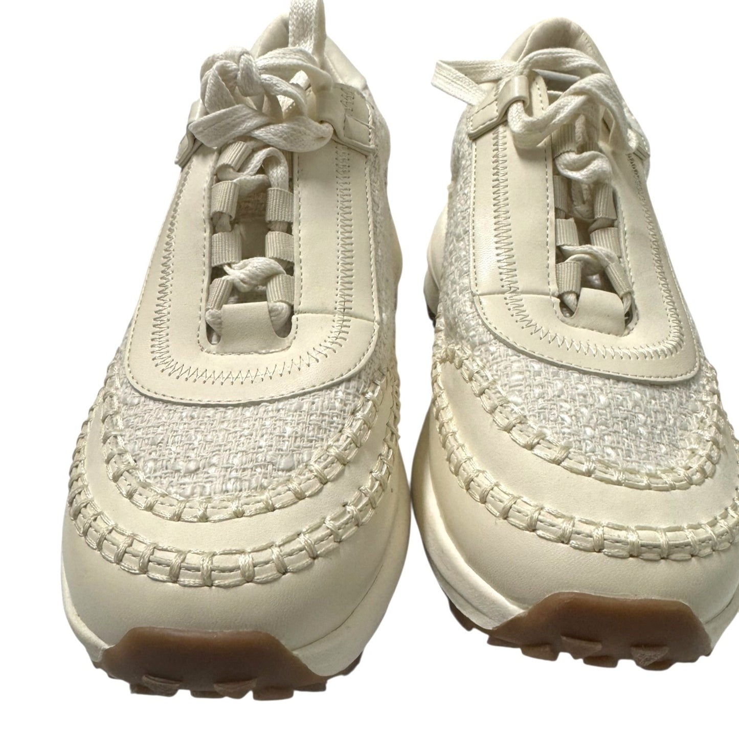 Altar'd State Women's Cream Textured Lace-Up Platform Sneakers Size 9 NWOB
