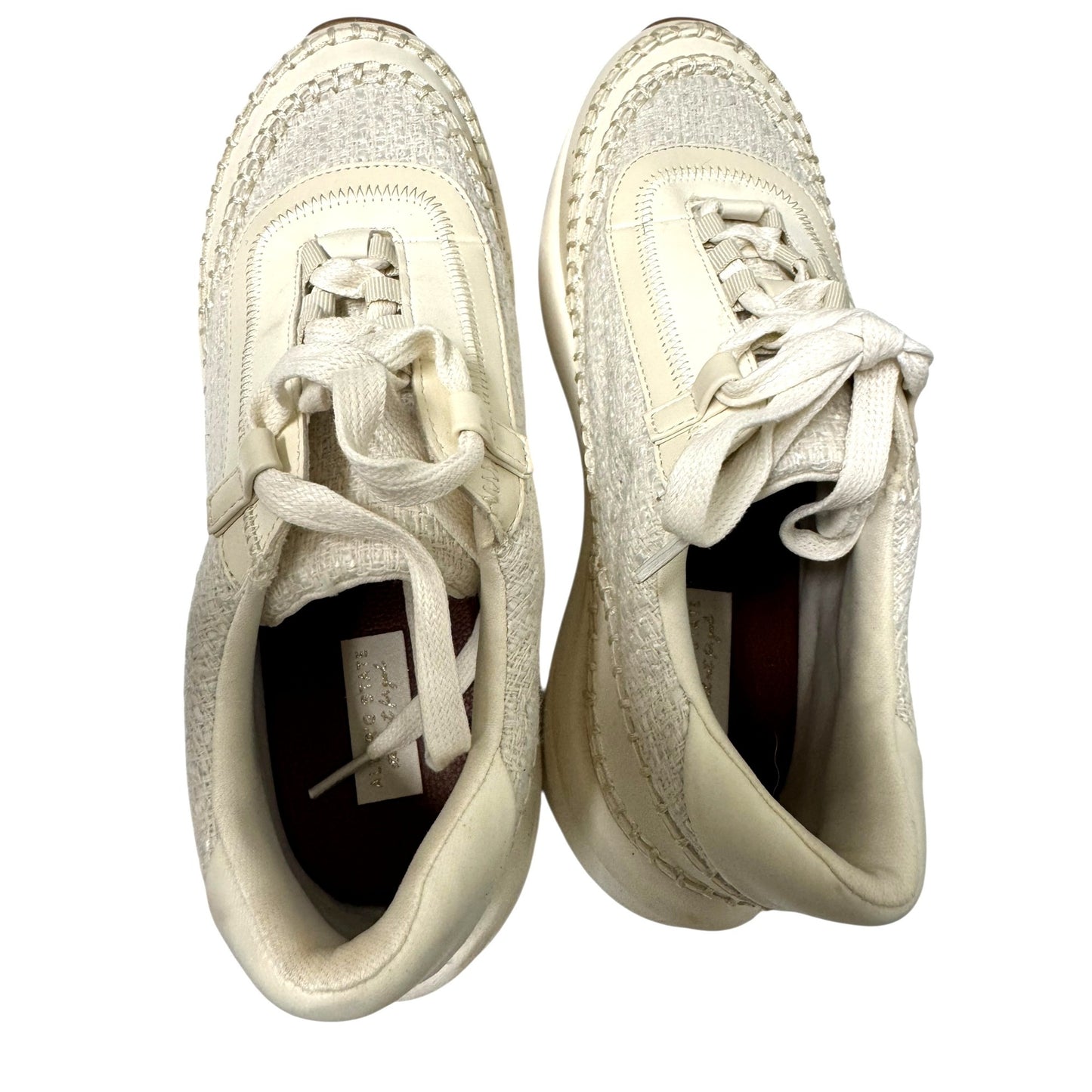 Altar'd State Women's Cream Textured Lace-Up Platform Sneakers Size 9 NWOB