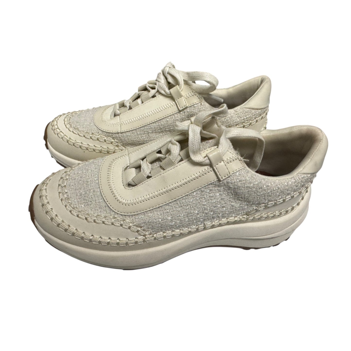 Altar'd State Women's Cream Textured Lace-Up Platform Sneakers Size 9 NWOB