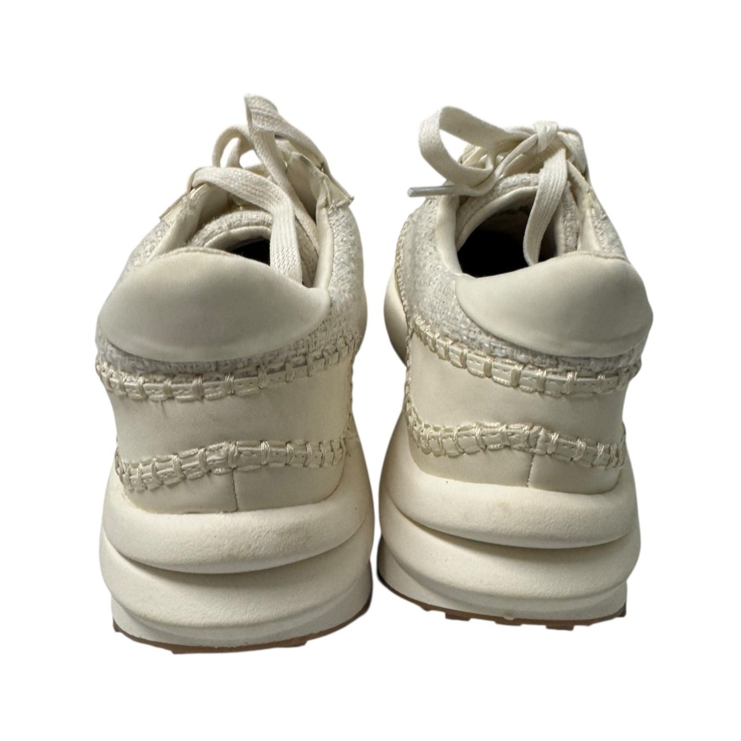 Altar'd State Women's Cream Textured Lace-Up Platform Sneakers Size 9 NWOB