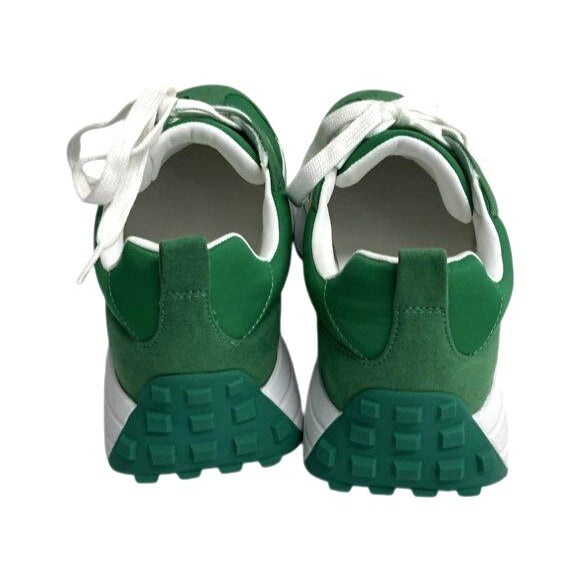 J/Slides NYC Green & White Sneakers  Womens Size 10M