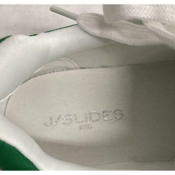 J/Slides NYC Green & White Sneakers  Womens Size 10M