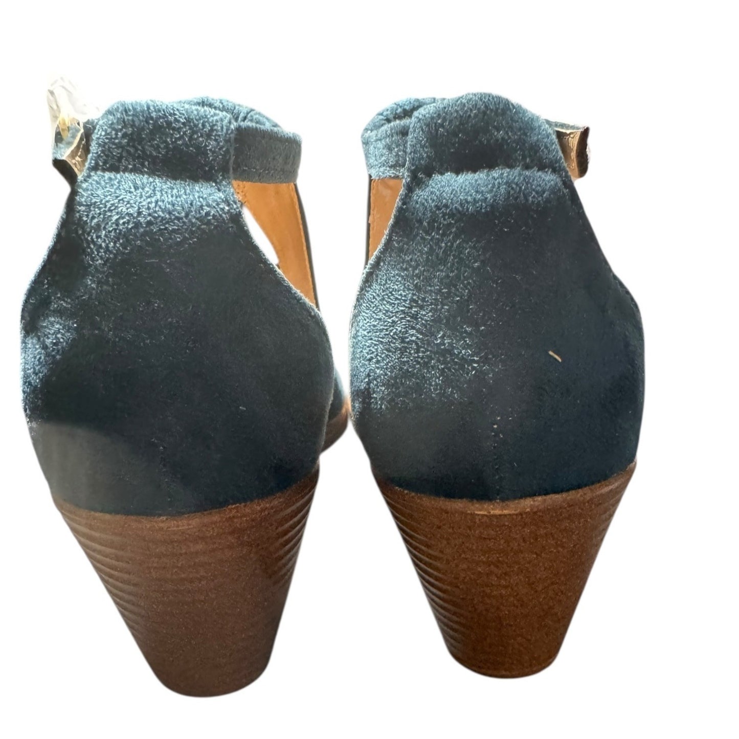 Journee Collection Women's Blue Suede Wedge Size 8