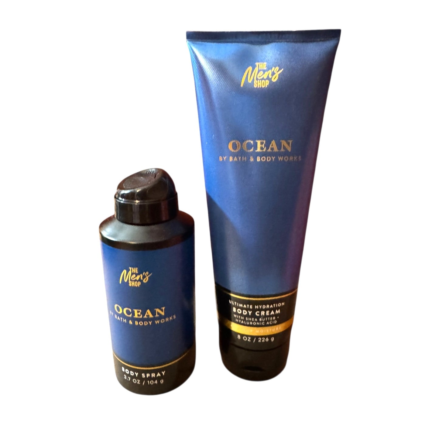 Bath & Body Works Ocean Mens Body Spray & Ultimate Hydration Body Cream Set NEW