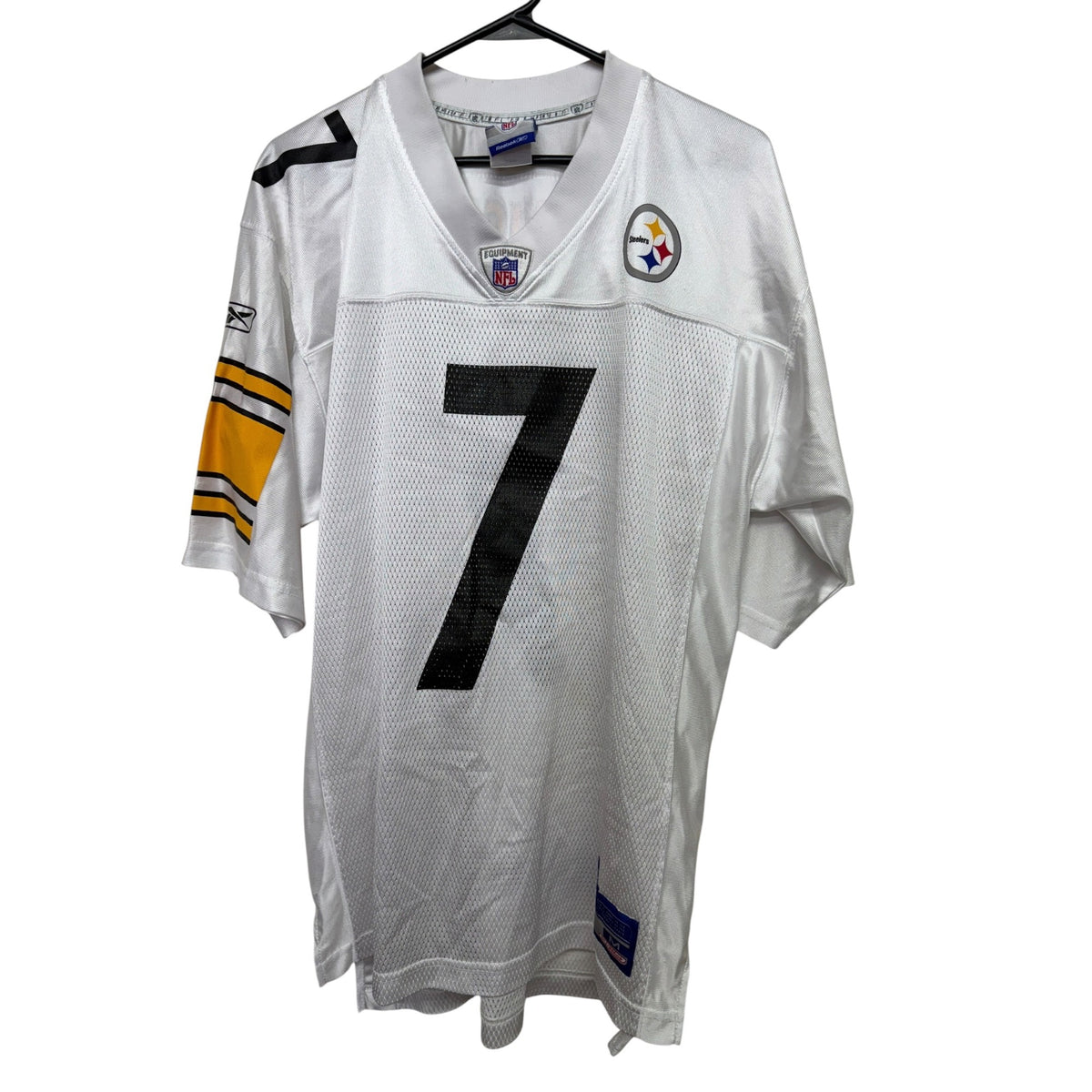 Reebok NFL #7 Ben Roethlisberger White Steelers Jersey Size M On-Field Equipment