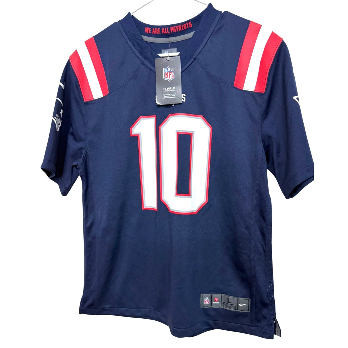 Nike Patriots Mac Jones #10 On-Field NFL Jersey Navy Size L NWT
