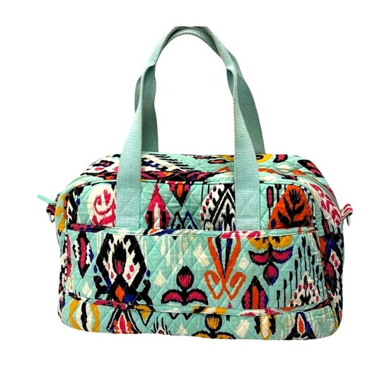 Vera Bradley Iconic Weekender Travel Bag In Quilted Cotton With Ikat Pattern
