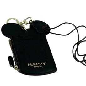 Mouse Ear ID Holder & Coin Pouch With Lanyard "Happy Dream" Design