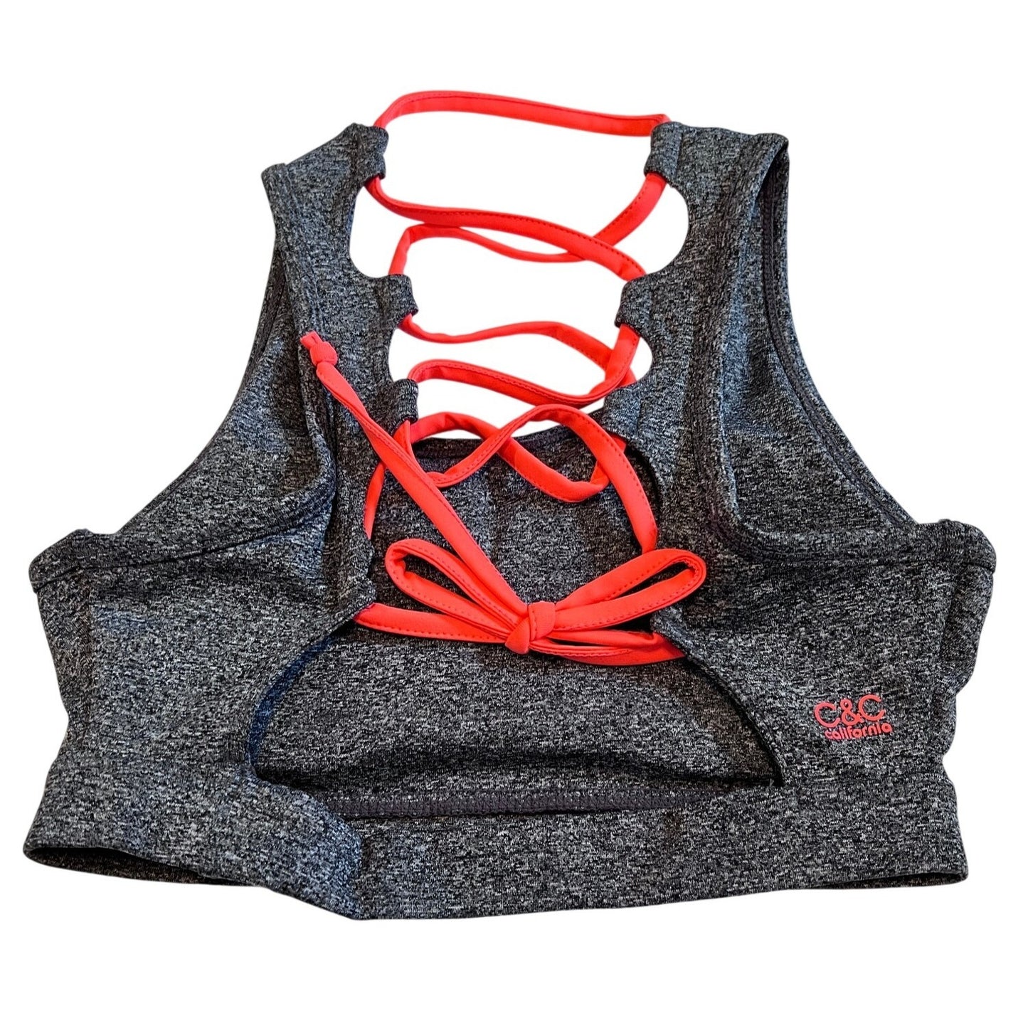 C&C California Performance Women's Heather Gray Sports Bra SZ XS NWT