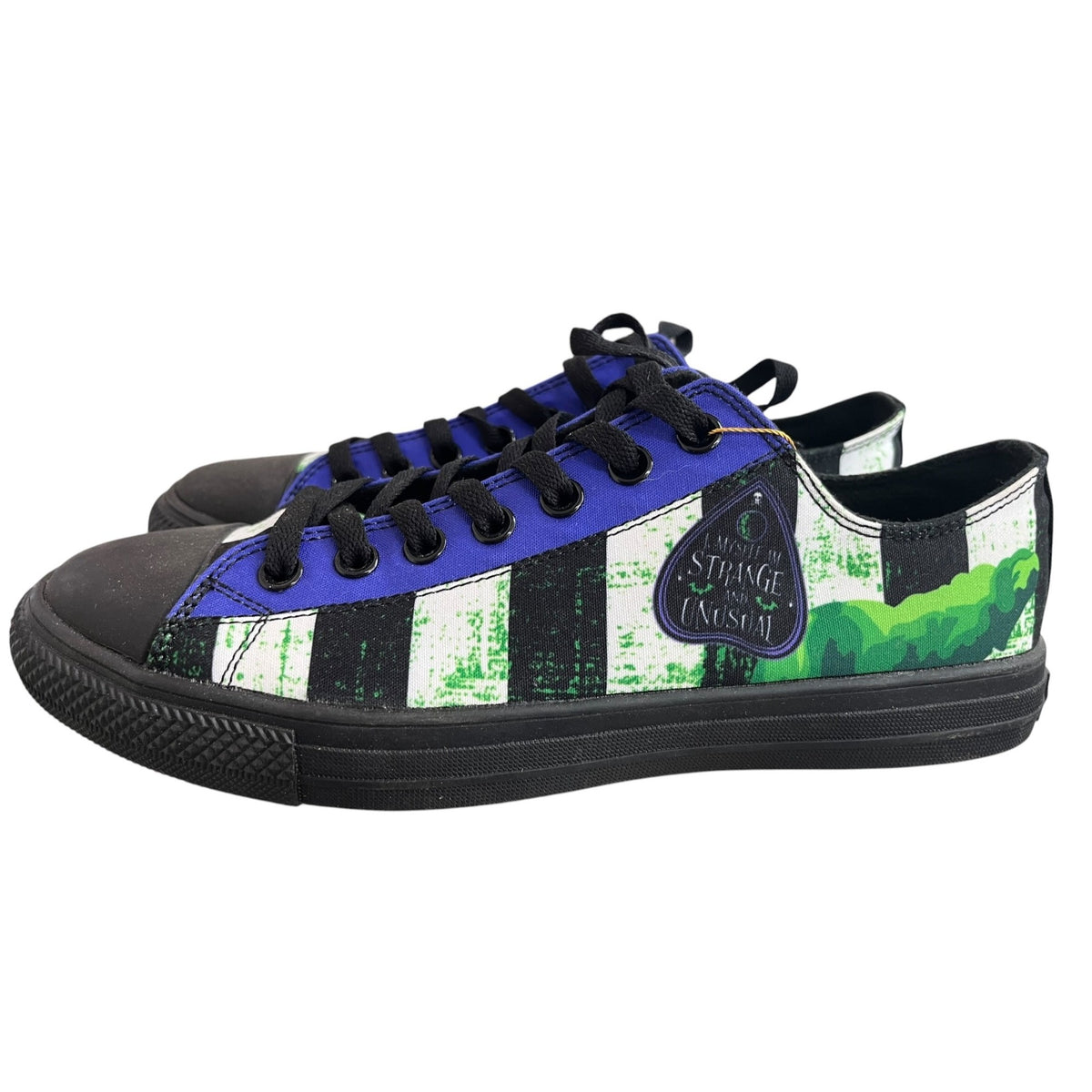 Beetlejuice Striped Unisex Canvas Shoes Size 8.5 Men