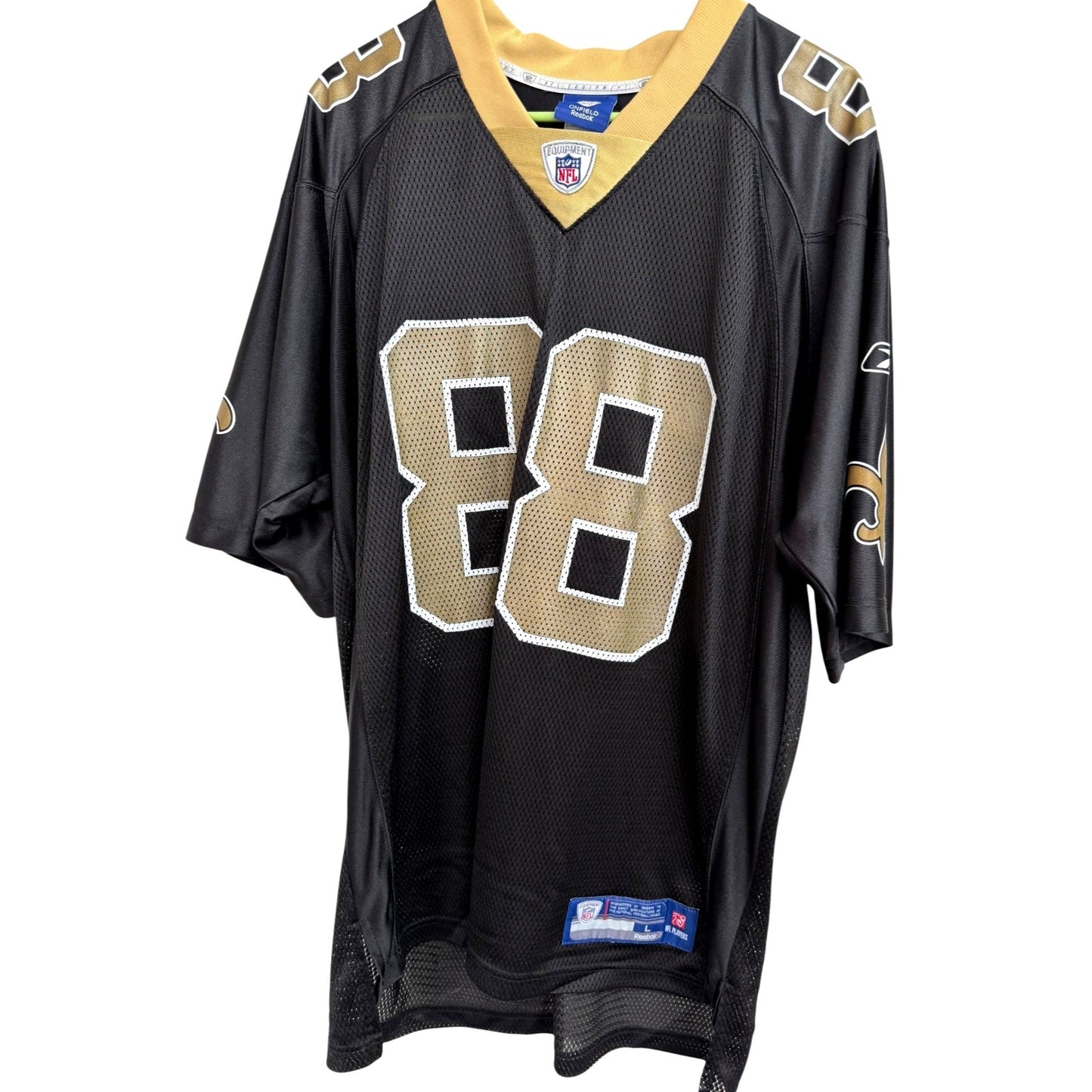 Reebok NFL New Orleans Saints Jeremy Shockey #88 Jersey Black & Gold Men's Size L