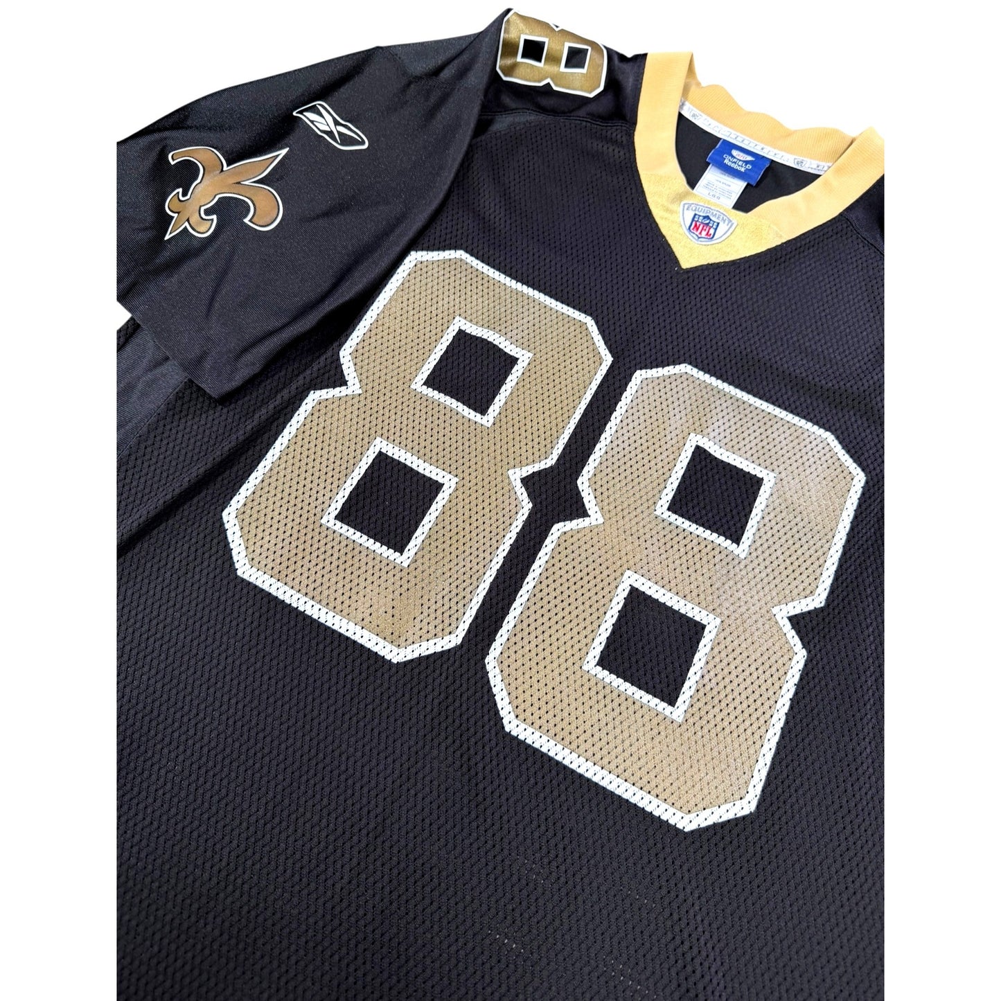 Reebok NFL New Orleans Saints Jeremy Shockey #88 Jersey Black & Gold Men's Size L