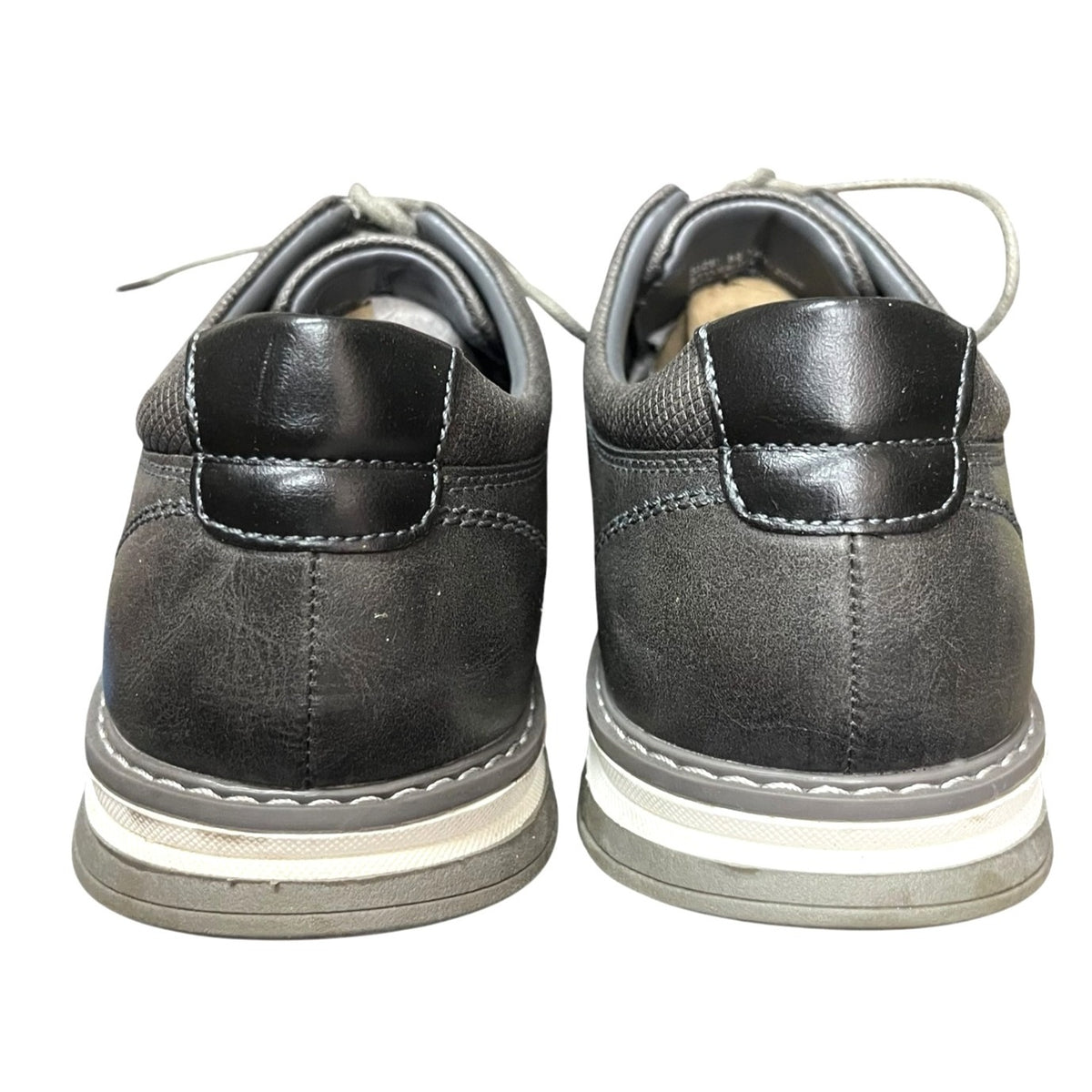 Ashford Hayes Mens Gray Textured Lace-Up Casual Shoes Size 8.5