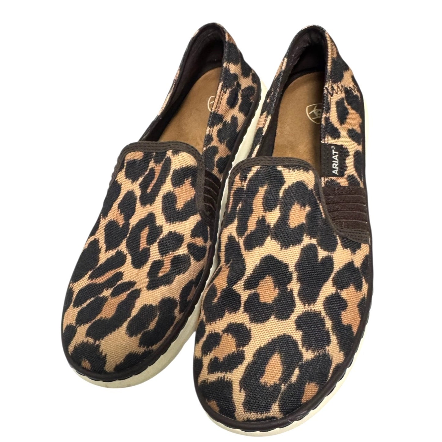 Ariat Womens Ryder Leopard Print Slip-On Canvas Shoes SZ9