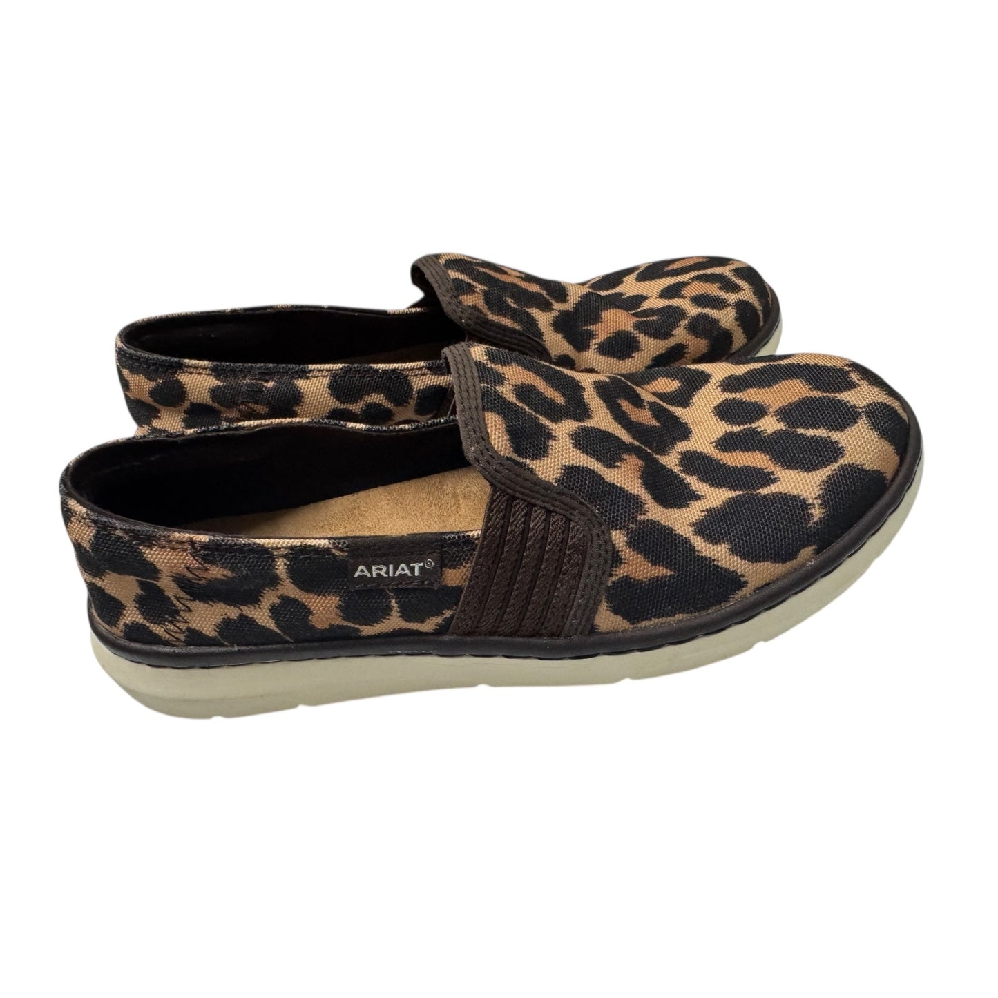 Ariat Womens Ryder Leopard Print Slip-On Canvas Shoes SZ9